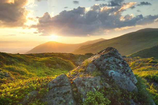 istock Mountains during sunset. Beautiful natural landscape in the summer time 914629576