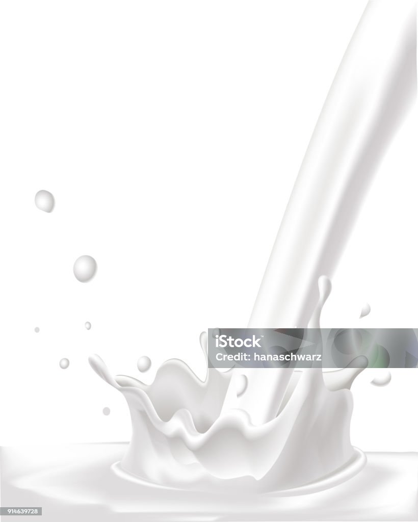 White Vector Milk Splash On White Background Stock Illustration - Download  Image Now - Abstract, Breakfast, Calcium - iStock