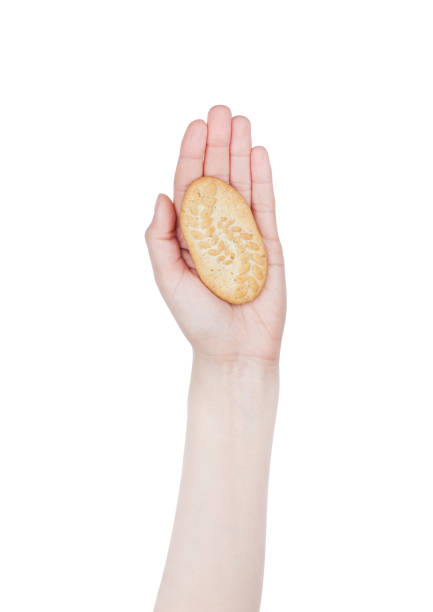 istock Female hand hold healthy breakfast biskuits 914640148