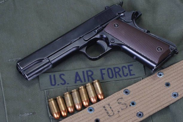 istock colt government M1911 with us air force uniform 914642028