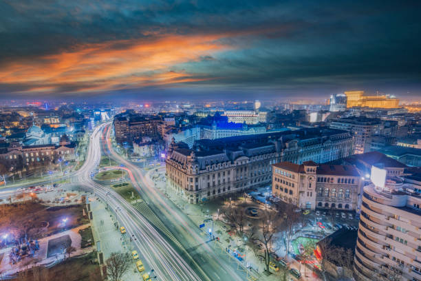 Bucharest city center - aerial view