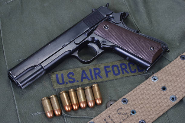 istock colt government M1911 with us air force uniform 914644450