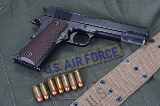 istock colt government M1911 with us air force uniform 914644604