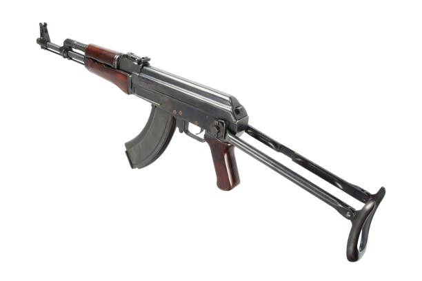 istock Rare first model AK - 47 assault rifle isolated on white 914644886