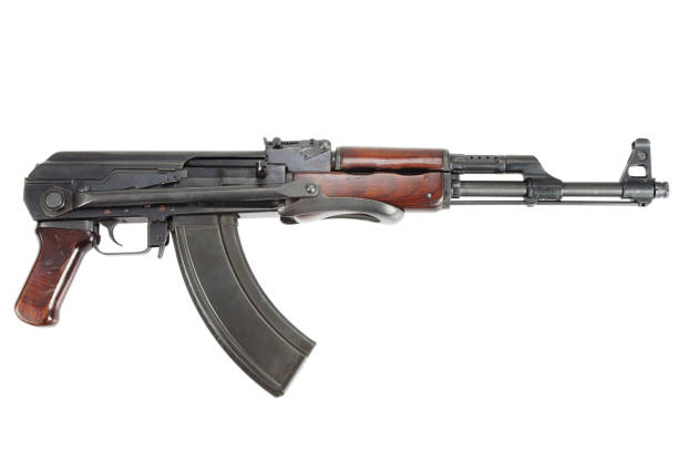 istock Rare first model AK - 47 assault rifle isolated on white 914645026