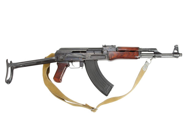 istock Rare first model AK - 47 assault rifle isolated on white 914645206