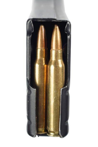 istock US ARMY M-16 rifle magazine with cartridges 914648066