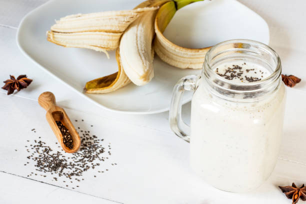 istock healthy banana cocktail with chia seeds 914652116