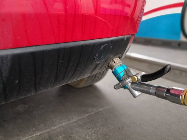 istock Refueling with natural gas, filling station, LPG, CNG. 914652448