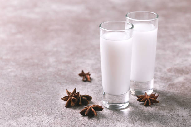 istock Alcohol Raki with anis. Turkish, Greek aperitif arak, Ouzo 914658534