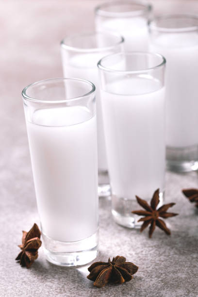 istock Alcohol Raki with anis. Turkish, Greek aperitif arak, Ouzo 914658554