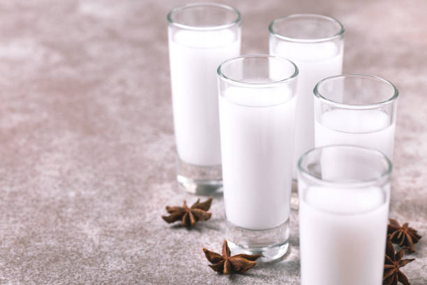 istock Alcohol Raki with anis. Turkish, Greek aperitif arak, Ouzo 914658582