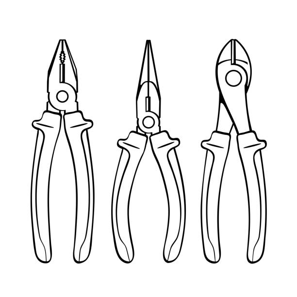 Pliers Icons Set Stock Illustration - Download Image Now - Needle Nose  Pliers, Black Color, Carpentry - iStock