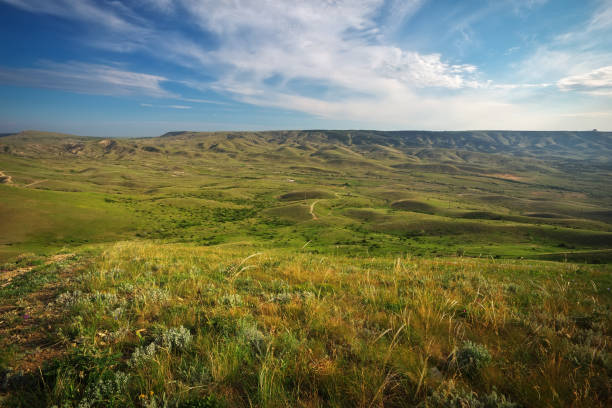 istock Mountain valley in the morning. Natural summer landscape 914666446