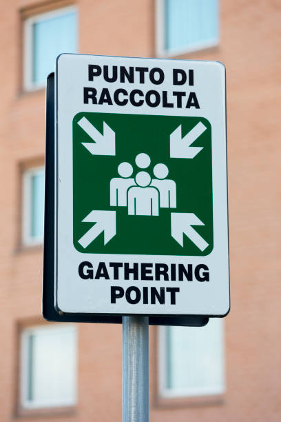 istock Rome Italy Evacuation Gathering Point Sign, Europe 914669706