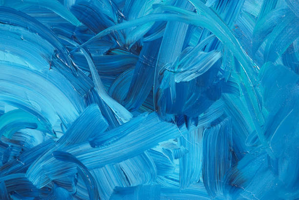 istock Blue Anxiety Acrylic Expressionist Abstract Painting 914683966
