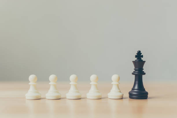 istock Different pawn chess board game, Leadership business, Unique, Think different, Individual and standing out from the crowd concept 914684504