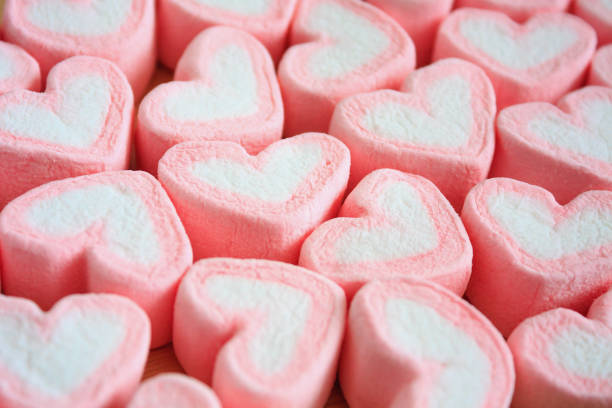istock heart shape marshmallow for valentines background 914695322