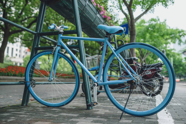 istock Bicycle Parked On Street 914698510