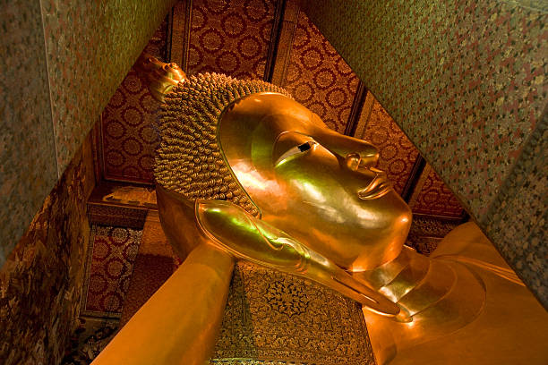 istock Head of Large Reclining Buddha. 91470516