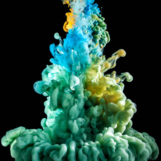 istock Close-Up Of Multi Colored Water Over Black Background 914707632