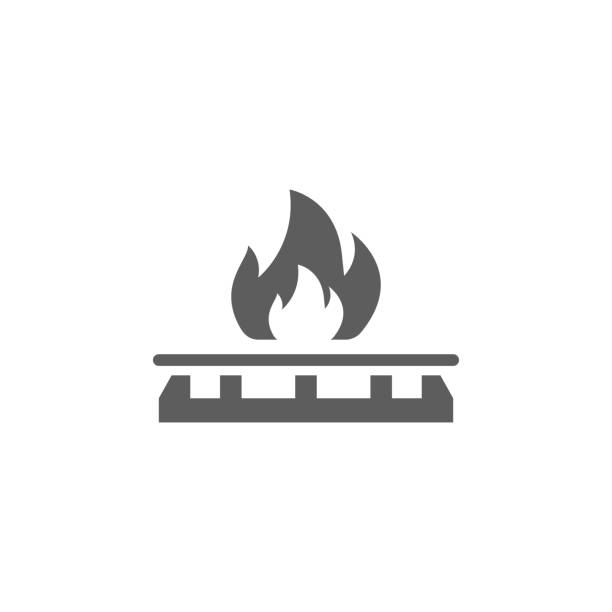 gas stove icon. Element of oil and gas icon. Premium quality graphic design icon. Signs and symbols collection icon for websites, web design, mobile app gas stove icon. Element of oil and gas icon. Premium quality graphic design icon. Signs and symbols collection icon for websites, web design, mobile app on white background burner stove top stock illustrations