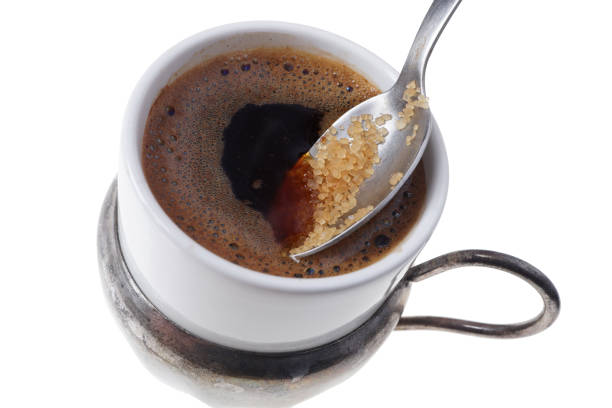 istock Close up of adding brown sugar in traditional Turkish coffee 914721584