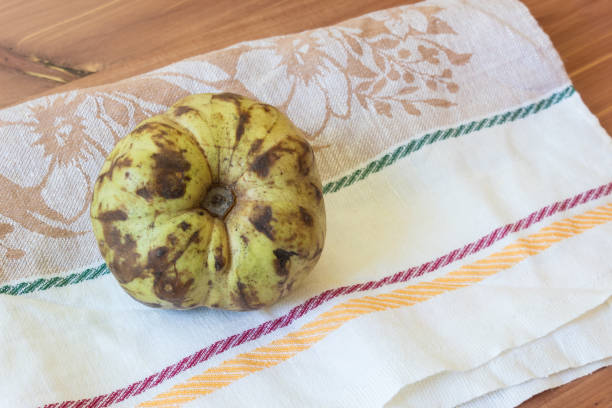 istock Annona cherimola ripe cherimoya fruit on a striped tea towel 914725416