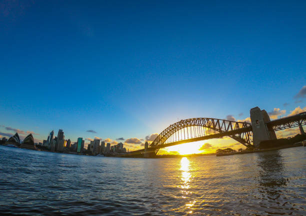 istock View of Sydney Harbour Bridge at Sunset 914726486