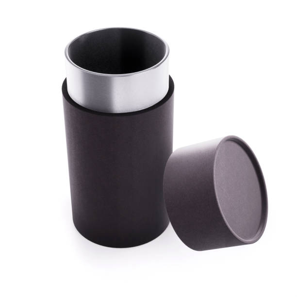 istock Open black tube packaging mock up isolated on white background. 3d rendering 914733902