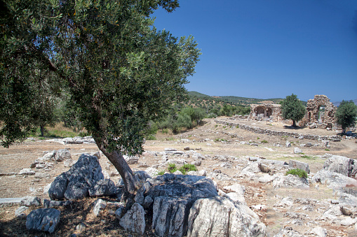 ruined archaeology site of Troezen