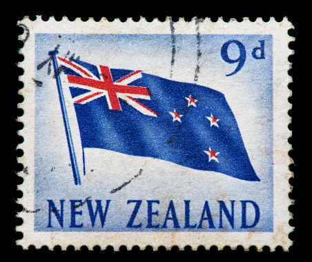 Image of old New Zealand's flag Stamp