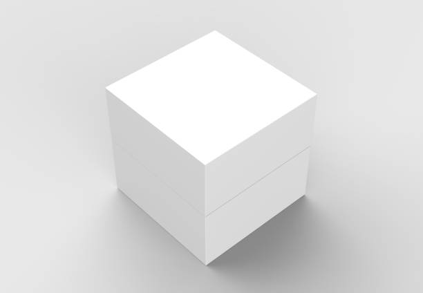 istock Elegant box mock up isolated on soft gray background. 3D illustrating. 914747046