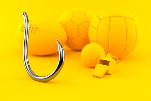 istock Sport background with fishing hook 914756546