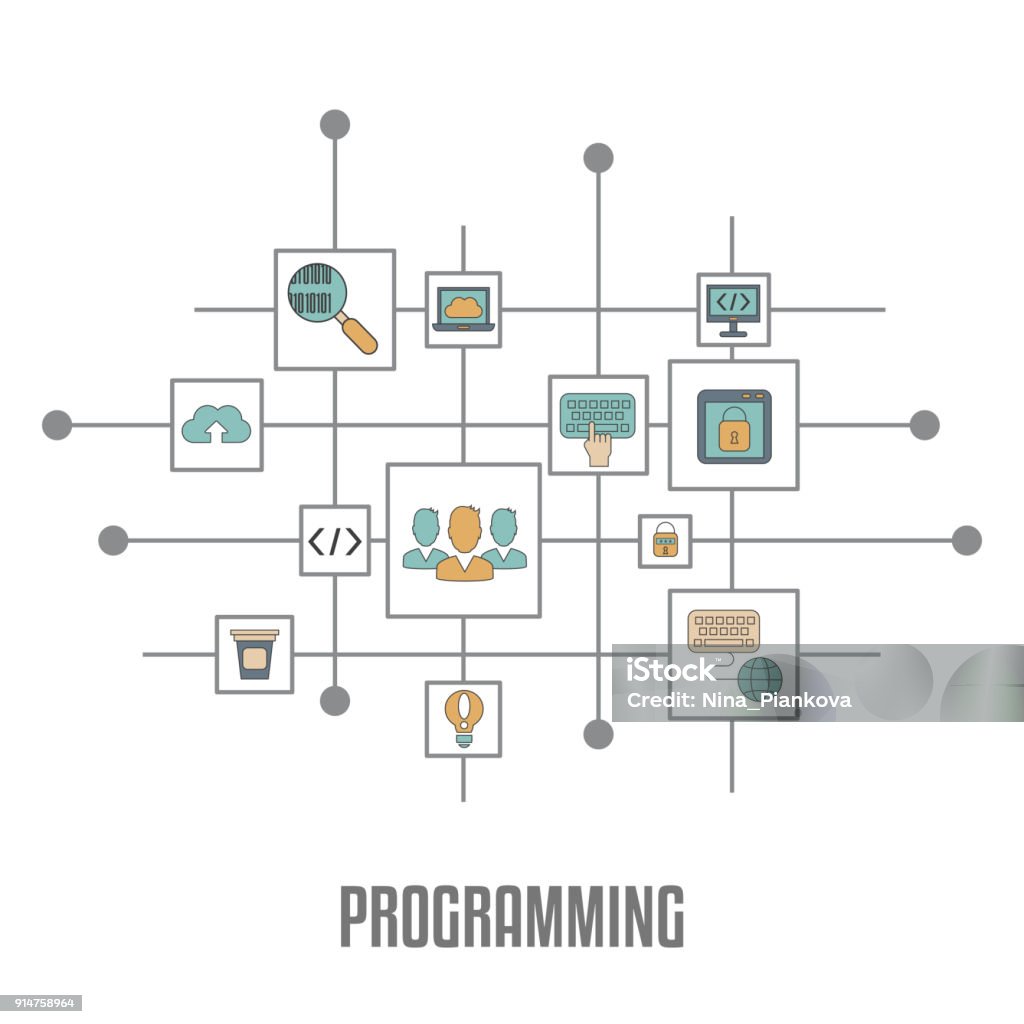 Coding And Programming Concept Stock Illustration - Download Image Now ...
