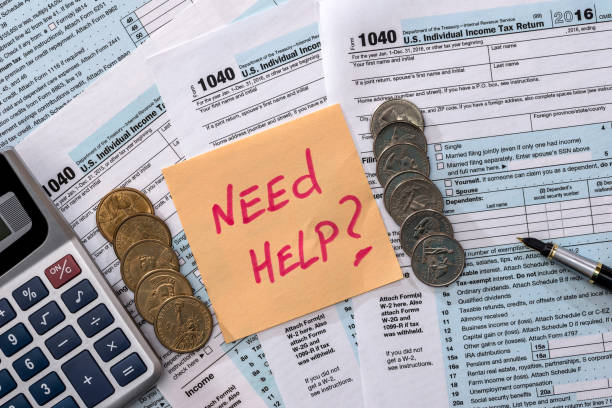 istock money calculation Form 1040 tax return 914759444
