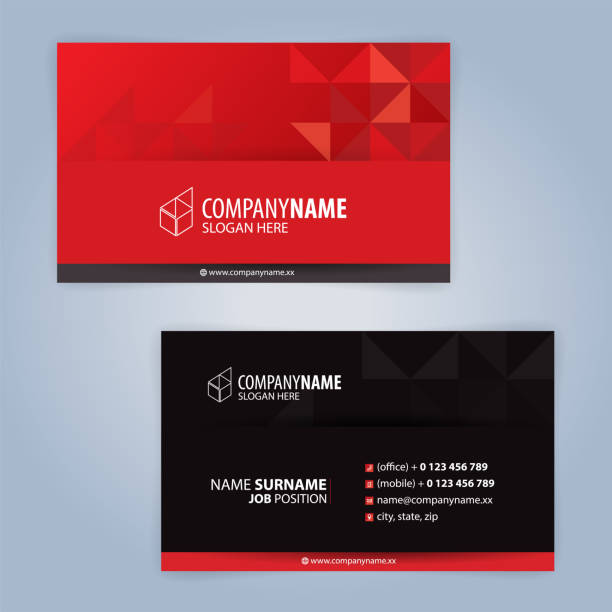 Red and Black modern business card template, Illustration Vector 10 Red and Black modern business card template, Illustration Vector 10 visit card stock illustrations