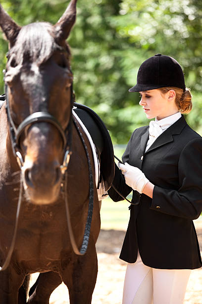istock Horseback riding girl 91476976