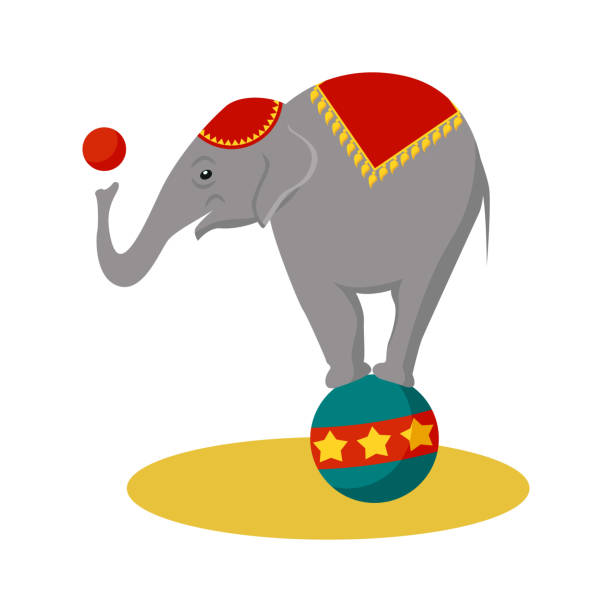 Circus Elephant Icon Cartoon Illustration Of Circus Elephant Vector  Isolated Retro Show Flat Icon For Web Stock Illustration - Download Image  Now - iStock