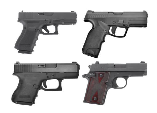 istock set of semi automatic 9 m.m handgun pistol isolated on white background 914775866