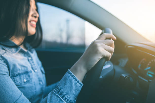 istock Young asian woman driver driving a car 914776582