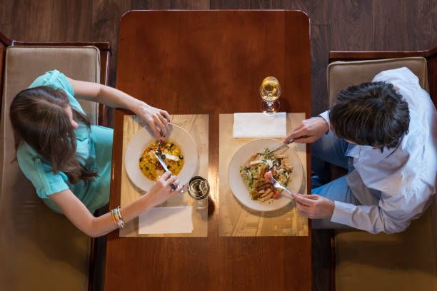 istock Celebration. Romantic Couple In Love Cheering, Having Dinner. Restaurant 914779448