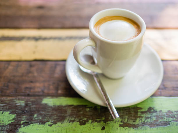 istock Glass of hot Latte macchiato coffee 914780252