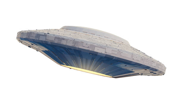 istock UFO, alien spaceship with extraterrestrial visitors, flying saucer (3d space illustration isolated on white background) 914780610