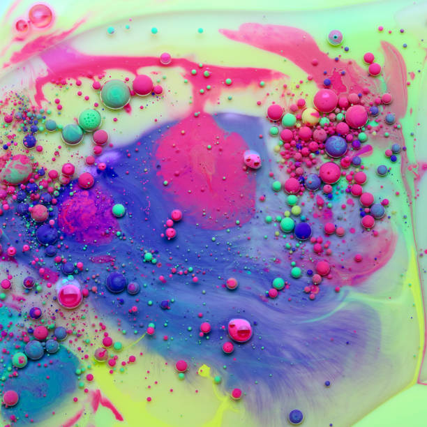 istock Abstract background from acrylic paints and oil 914783616