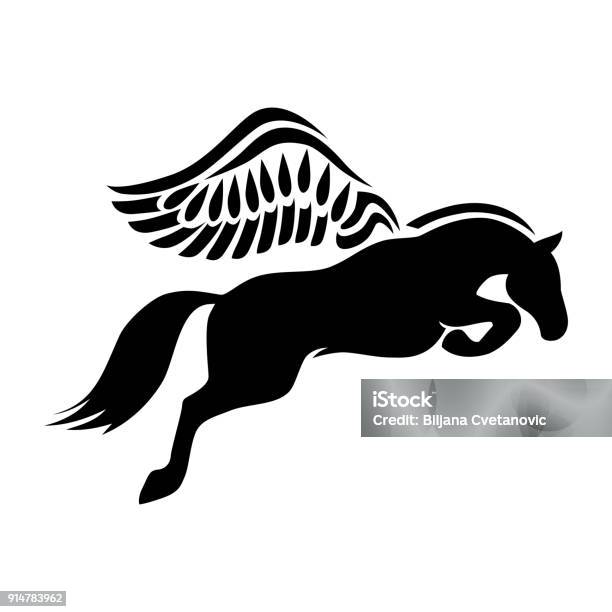 Pegasus Stock Illustration - Download Image Now - Abstract, Animal, Animal Body Part