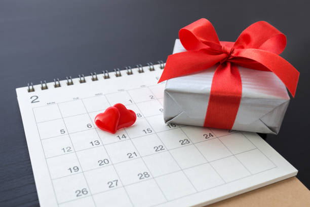 istock Hearts on valentines day with gift box 914787844