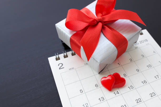 istock Valentines day background with hearts and gift 914787994