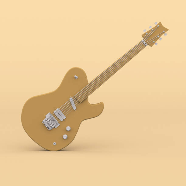 istock yellow guitar. Minimal abstract art. 914792524