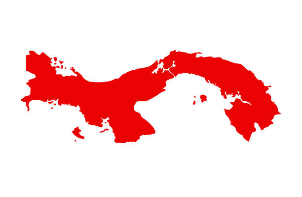 ilustraciones, imágenes clip art, dibujos animados e iconos de stock de mapa de panamá - panamá